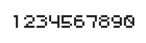 5×6数字点阵字体 ddN56AB0501