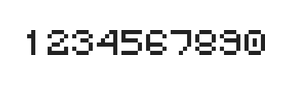 5×6数字点阵字体 ddN56AB0502