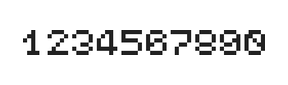 5×6数字点阵字体 ddN56AB0519