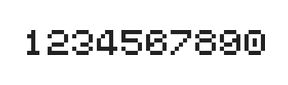 5×6数字点阵字体 ddN56AB0521