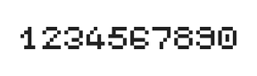 5×6数字点阵字体 ddN56AB0531