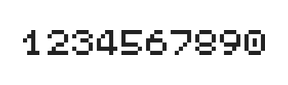 5×6数字点阵字体 ddN56AB0533