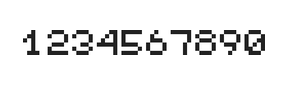 5×6数字点阵字体 ddN56AB0534