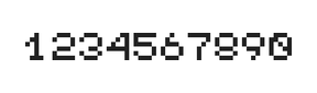 5×6数字点阵字体 ddN56AB0540