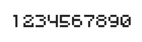 5×6数字点阵字体 ddN56AB0543