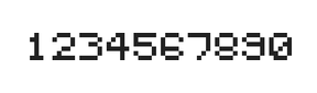 5×6数字点阵字体 ddN56AB0547