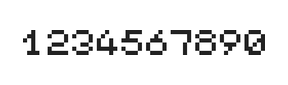 5×6数字点阵字体 ddN56AB0549