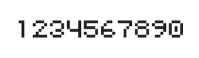 5×6数字点阵字体 ddN56AB0552