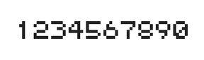 5×6数字点阵字体 ddN56AB0558