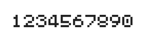 5×6数字点阵字体 ddN56AB0562