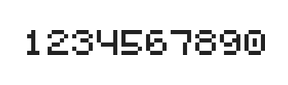 5×6数字点阵字体 ddN56AB0563
