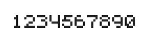 5×6数字点阵字体 ddN56AB0574