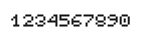5×6数字点阵字体 ddN56AB0577