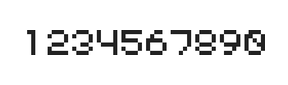 5×6数字点阵字体 ddN56AB0579