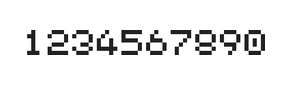 5×6数字点阵字体 ddN56AB0582