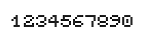 5×6数字点阵字体 ddN56AB0583