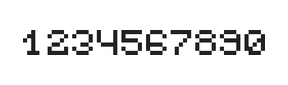 5×6数字点阵字体 ddN56AB0587