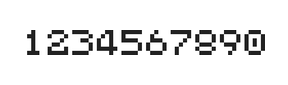 5×6数字点阵字体 ddN56AB0595
