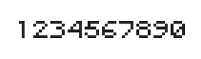 5×6数字点阵字体 ddN56AB0599