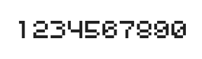 5×6数字点阵字体 ddN56AB0600