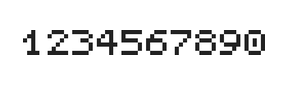 5×6数字点阵字体 ddN56AB0609