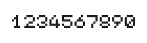 5×6数字点阵字体 ddN56AB0617