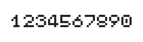 5×6数字点阵字体 ddN56AB0623