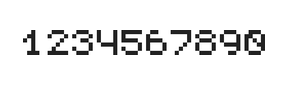 5×6数字点阵字体 ddN56AB0625