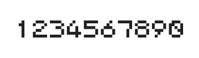 5×6数字点阵字体 ddN56AB0629