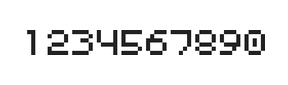 5×6数字点阵字体 ddN56AB0632