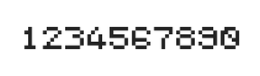 5×6数字点阵字体 ddN56AB0633