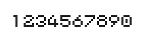5×6数字点阵字体 ddN56AB0636