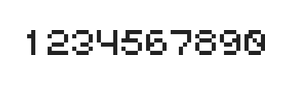 5×6数字点阵字体 ddN56AB0638