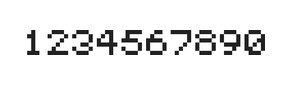 5×6数字点阵字体 ddN56AB0639
