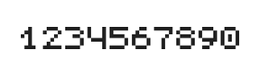 5×6数字点阵字体 ddN56AB0644