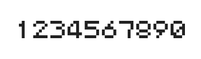 5×6数字点阵字体 ddN56AB0647