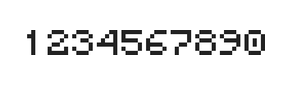 5×6数字点阵字体 ddN56AB0648