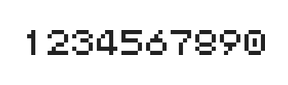 5×6数字点阵字体 ddN56AB0653