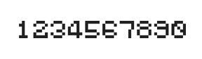 5×6数字点阵字体 ddN56AB0654