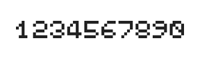 5×6数字点阵字体 ddN56AB0657