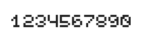 5×6数字点阵字体 ddN56AB0658