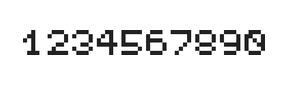 5×6数字点阵字体 ddN56AB0660