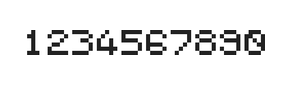 5×6数字点阵字体 ddN56AB0661