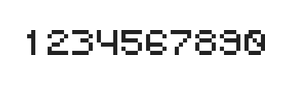 5×6数字点阵字体 ddN56AB0666
