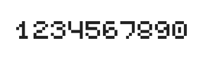 5×6数字点阵字体 ddN56AB0668