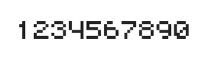 5×6数字点阵字体 ddN56AB0670