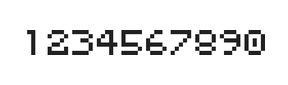 5×6数字点阵字体 ddN56AB0672