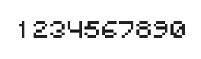 5×6数字点阵字体 ddN56AB0673