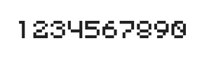 5×6数字点阵字体 ddN56AB0674
