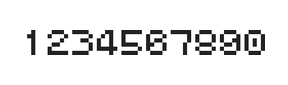 5×6数字点阵字体 ddN56AB0679
